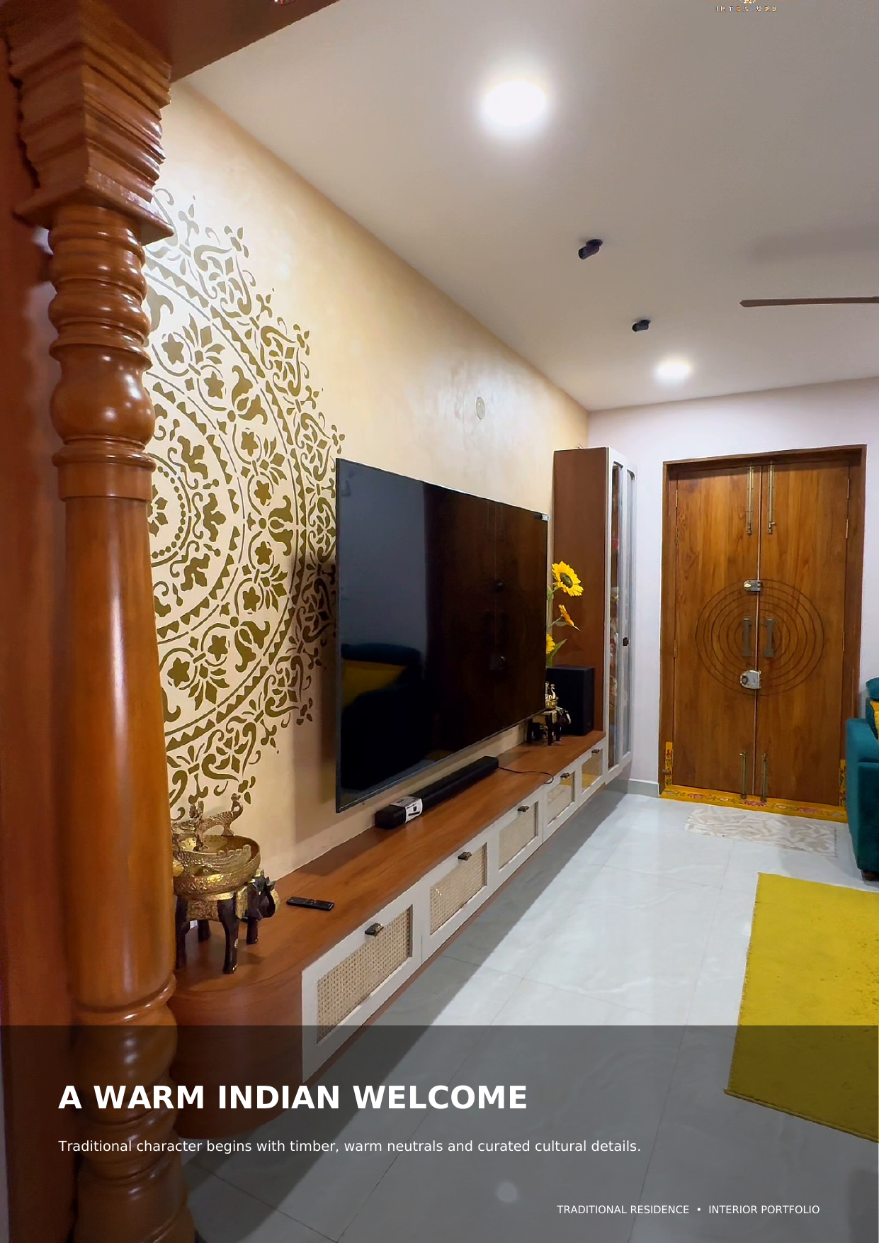 Traditional Indian interior design portfolio preview